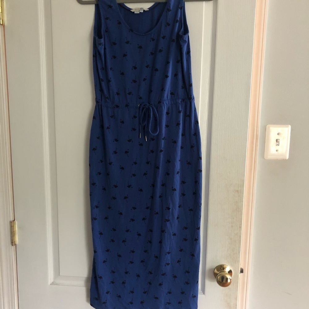 Boden blue flamingo midi dress 6